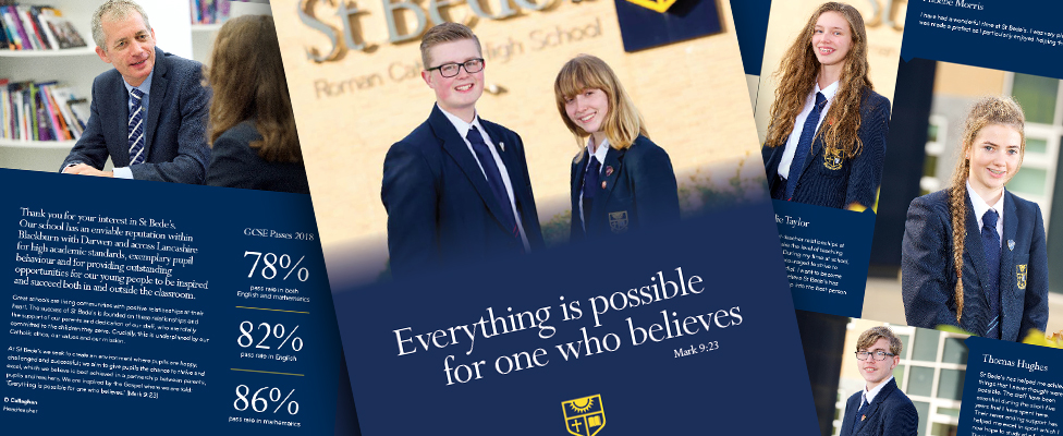 st bedes blackburn school brochure school brochers
